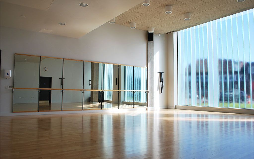 empty dance studio on a sunny day